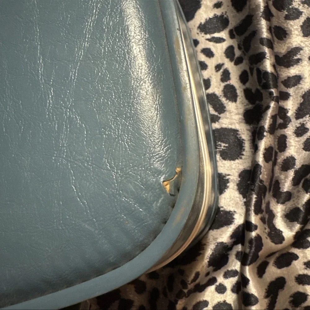 Vintage Cream Quilted Suitcase